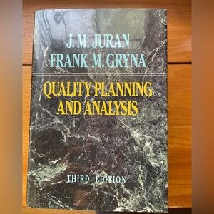 Book “Quality Planning and Analysis Book”, third edition by Juran and Gryna